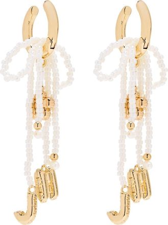 Marc Jacobs MJ Balloon Bead & Freshwater Pearl Drop Earrings in Gold/Cream at Nordstrom
