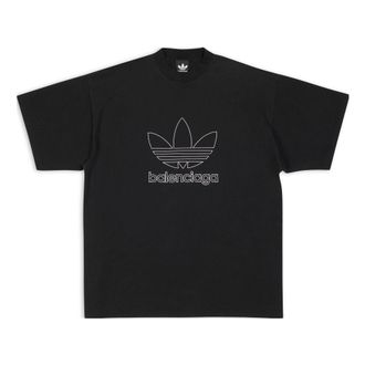 Balenciaga x adidas Trefoil T-shirt Black White 723976TNVN81070