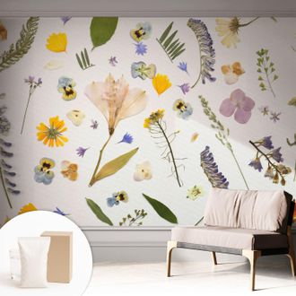 Tulup Carta Da Parati Non Tessuto - Decorazione Da Muro - Traspirante - Con Motivo - Per Camera Da Letto Cucina Fiori Primaverili 312x219 Cm