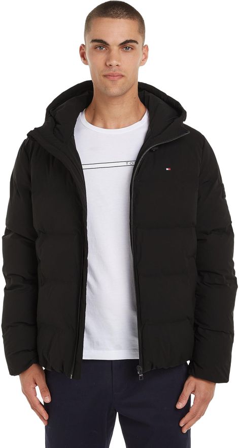 Black tommy hilfiger jacket clearance