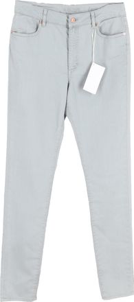 Escada jeans met rechte pijpen in lichtgrijze katoenen denim