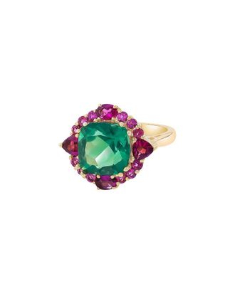 Tiramisu 14K Over Silver 6.26 Ct. Tw. Gemstone Statement Ring