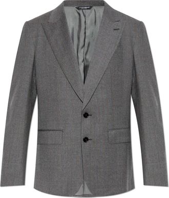 Dolce & Gabbana Wollen blazer - Heren - Blazers - Grijs - L - Wol - Jassen