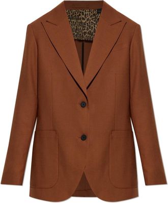 AllSaints Beck Relaxed Fit Blazer - Dames - Blazers - Bruin - M - Wol - Jassen