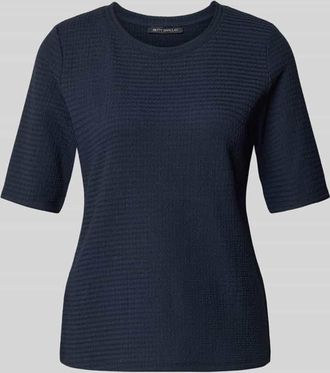 Betty Barclay Regular Fit T-Shirt mit Strukturmuster in Marine, Gr&ouml;&szlig;e 36