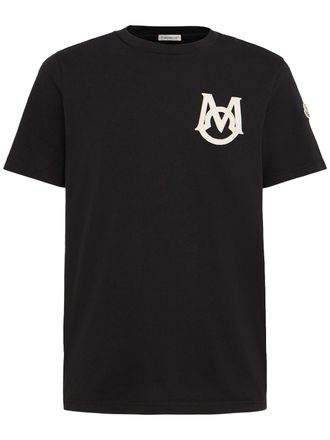 Tシャツ・カットソー MONCLER T-SHIRT IN MERCERISED JERSEY Embroidered logo t-shirt | Moncler | OTTODISANPIETRO