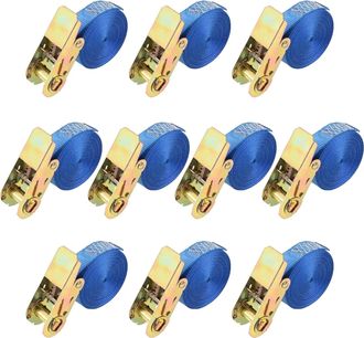 OEM Correas De Fijaci&oacute;n, 6 M De Longitud, 2,5 Cm De Ancho, Resistencia A La Tracci&oacute;n De 800 Kg, Paquete De 10 Unidades, Dise&ntilde;o Sin Fin
