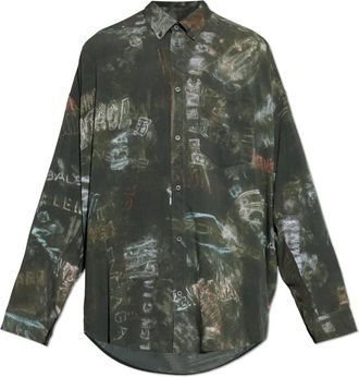 Balenciaga Casual Shirts, male, Green, Size: XL Shirt With Pocket