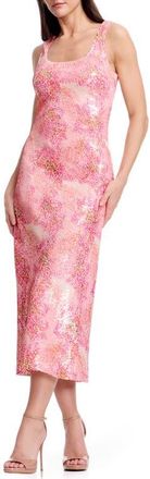 Dress The Population Leo Sequin Floral Sheath Cocktail Dress in Fuchsia Multi at Nordstrom, Size Xx-Large