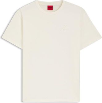 HUGO BOSS Embroidered-logo T-shirt in cotton jersey