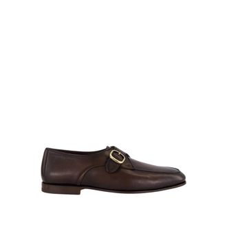 Santoni Carlos Single Monk Strap Shoe - male - Santoni - Dress Shoes - Brown - 4 UK - Shoes