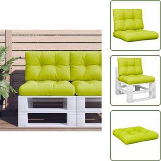 vidaXL Cuscini esterni - vidaXL Cuscini per Divani in Pallet 2 pz Verde Intenso in Tessuto - Cuscini in tessuto
