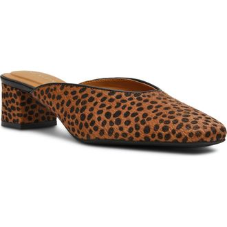 Anne Klein Maeus Genuine Calf Hair Mule in Leopard Calf Hair at Nordstrom, Size 8.5