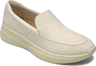 Aerosoles Felice Croc Embossed Sneaker in Eggnog at Nordstrom, Size 6.5