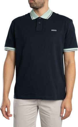 HUGO BOSS Pe Blocks Poloshirt, Blauw