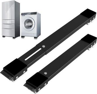 OEM Base Para Lavadora Con Freno, Base M&oacute;vil Ajustable Para Lavadora, Secadora, Frigor&iacute;fico, Capacidad De Carga De 300 Kg, Color Negro