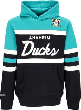 Mitchell & Ness Anaheim Ducks Head Coach Hoodie - Heren - Hoodies - Zwart - M - Katoen - Hoodies & sweatvesten