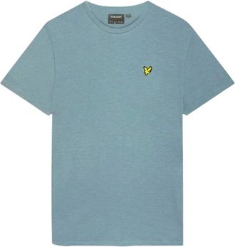 Lyle & Scott Mens Lyle & Scott Slub Plain Slate Blue T Shirt - Size: 38