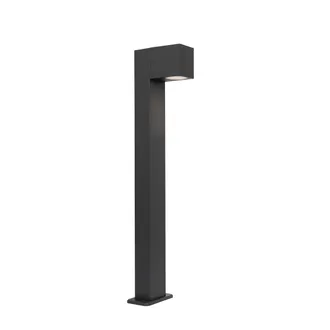 QAZQA Industrial L&aacute;mpara De Pie Industrial Para Exterior Gris Oscuro 65 Cm Ip44 - Baleno Aluminio /vidrio Alargada Adecuado Para Led Max. 1 X 11 Watt - Qazq
