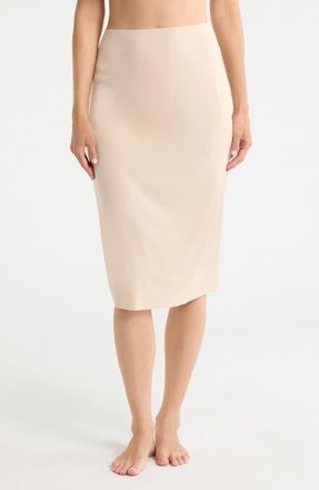 Nordstrom Invisible Edge Slip Skirt in Beige Smoke at Nordstrom, Size X-Large