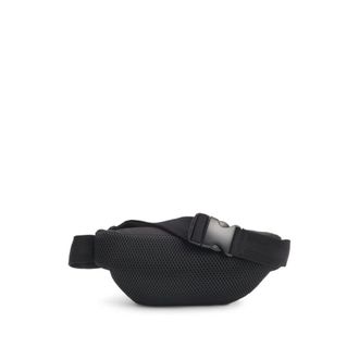 BOSS Kids belt bag in grained fabric and canvas