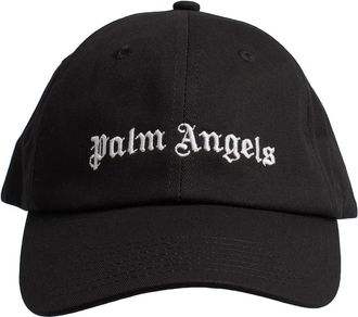 Palm Angels Classic Logo Cap - Dames - Petten - Zwart - ONE Size - Katoen - Accessoires
