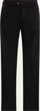 Kiton Mens Elastic-Waistband Straight Fit Pants
