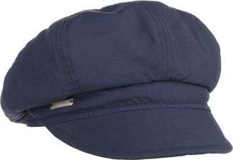 Seeberger Rainy Day Newsboy Cap Women - Baker boy hat Winter Summer with Peak, Lining Autumn Spring All-Season - One Size Navy