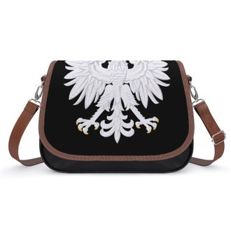 Generic Poland Polish Flag Womens Crossbody Bag Fashion Shoulder Handbags Message Tote Bag with Adjustable Strap