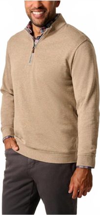 Johnnie-O Sully 1/4 Zip Pullover Sweater In Cedar