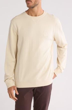 BOSS Westart Cotton Crewneck Sweatshirt in Open White at Nordstrom Rack, Size Xxx-Large