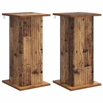 vidaXL Soporte De Plantas 2 Pcs Madera Envejecida 30,5 X 30 X 60,5 Cm Vidaxl