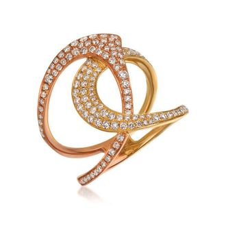 Le Vian Ladies Strawberry and Vanilla Rings set in 14K Two Tone Gold
