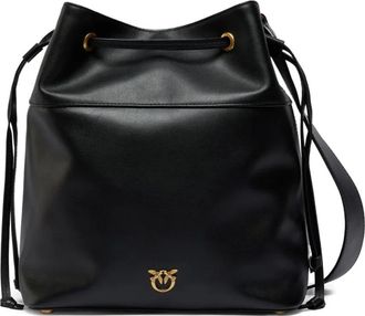 Pinko Borsa a secchiello con coulisse media - Nero