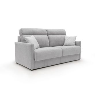Divani.Store Divani.store - Margot Sof&aacute; Cama Convertible En Tela Suave Impermeable 176 Cm (mat. 140x197) Gris Claro
