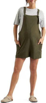 Ripe Terry Linen Playsuit in Olive at Nordstrom, Size X-Small