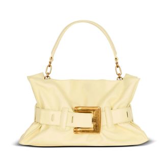 Balmain Handbags, female, Yellow, Size: ONE SIZE Medium Anthem bag in calfskin leather