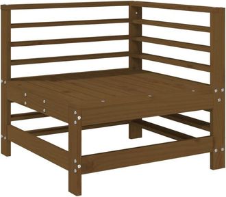 vidaXL Garden Corner Sofa Honey Brown Solid Wood Pine Vidaxl