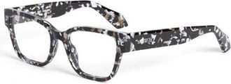 Off-white Eyeglasses Square Full Rim, Havana Black Frame And Clear Demo Lens Lens Oerj056Style561200