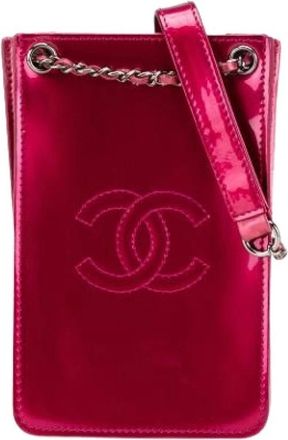 Chanel Pre-owned Patent Leather Mini Crossbody Bag - Dames - Vintage Mini Tas - Roze - ONE Size - Leer - Vintage