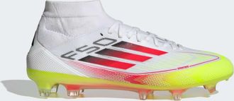 adidas adidas Performance Womens F50 Pro Mid Firm Ground Boots - White/Red - Size UK 11.5