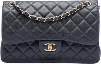 Chanel Pre-owned Classic Double Flap Shoulder Bag - Dames - Pre-owned - Zwart - Maat: ONE Size Leer