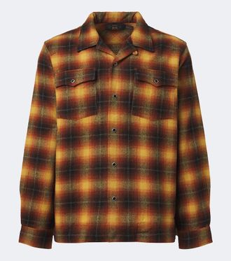 Ralph Lauren Camisa en mezcla de lana a cuadros