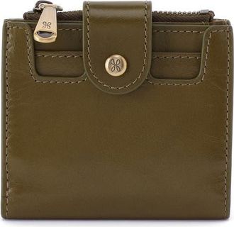Hobo Dunn Leather Compact Wallet in Olive Veil at Nordstrom