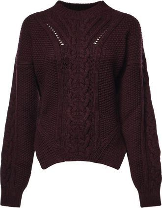 Dondup Round-neck Truien - Dames - Ronde hals truien - Paars - M - Truien & Vesten