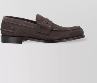 Churchs suede penny strap brogues