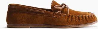 H&M Split Suede Loafers in Light Brown at Nordstrom, Size 10