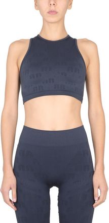 Rotate Navy Blue Logo Round Neck Top