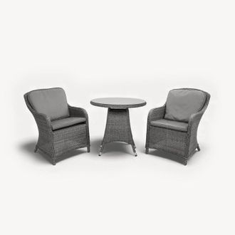 Royalcraft Paris 2 Seater Bistro Carver Set in Grey