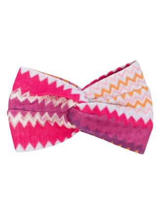 Missoni Cerchietto con motivo chevron - Rosa